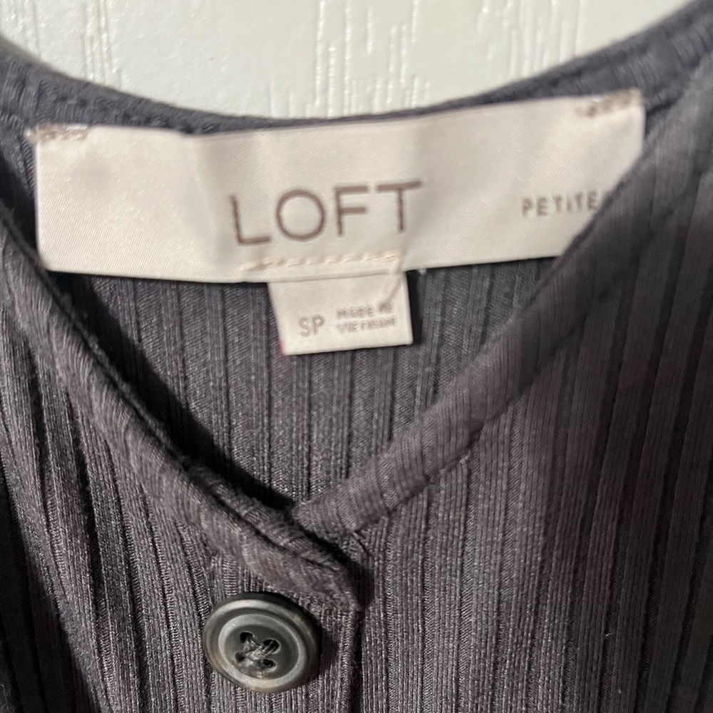 Loft Grey Ribbed Dress! - Picture 4 of 5